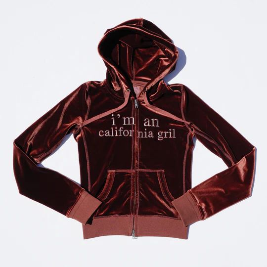 brown velour hoodie
