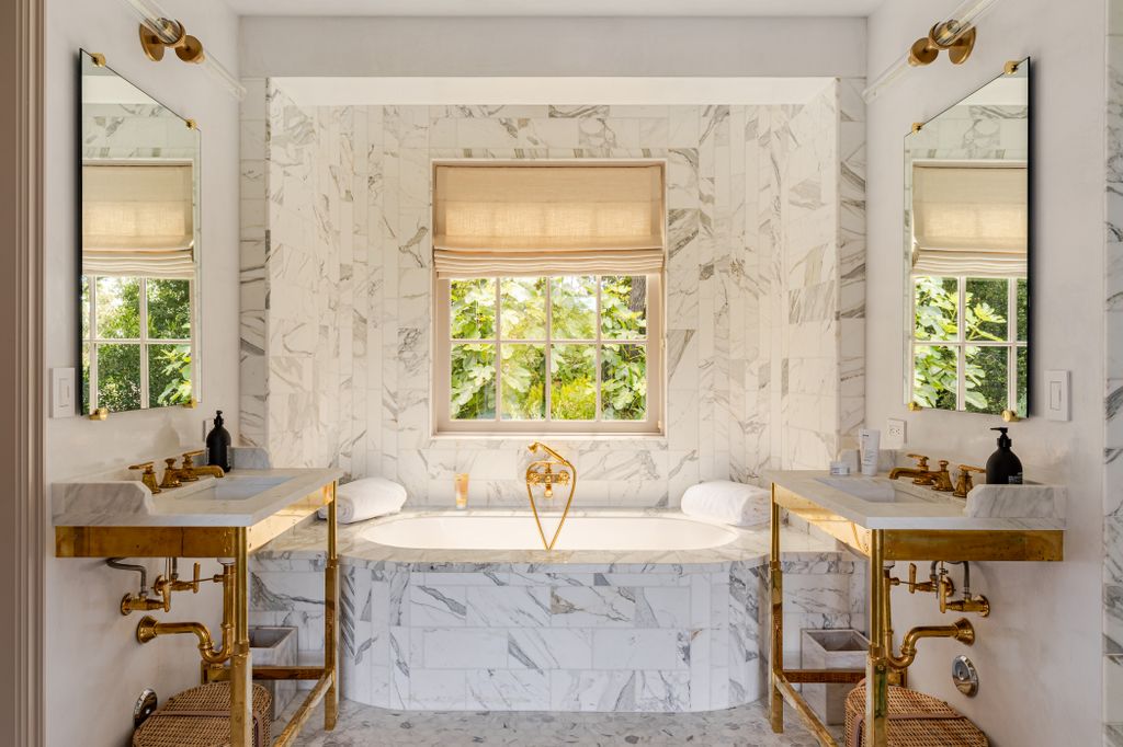 The bathroom of Gwyneth Paltrow's Montecito home listed on Airbnb