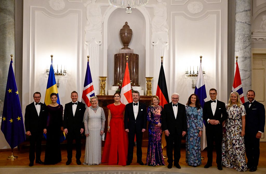 The royals attended an official dinner at the Bellevue presidential palace