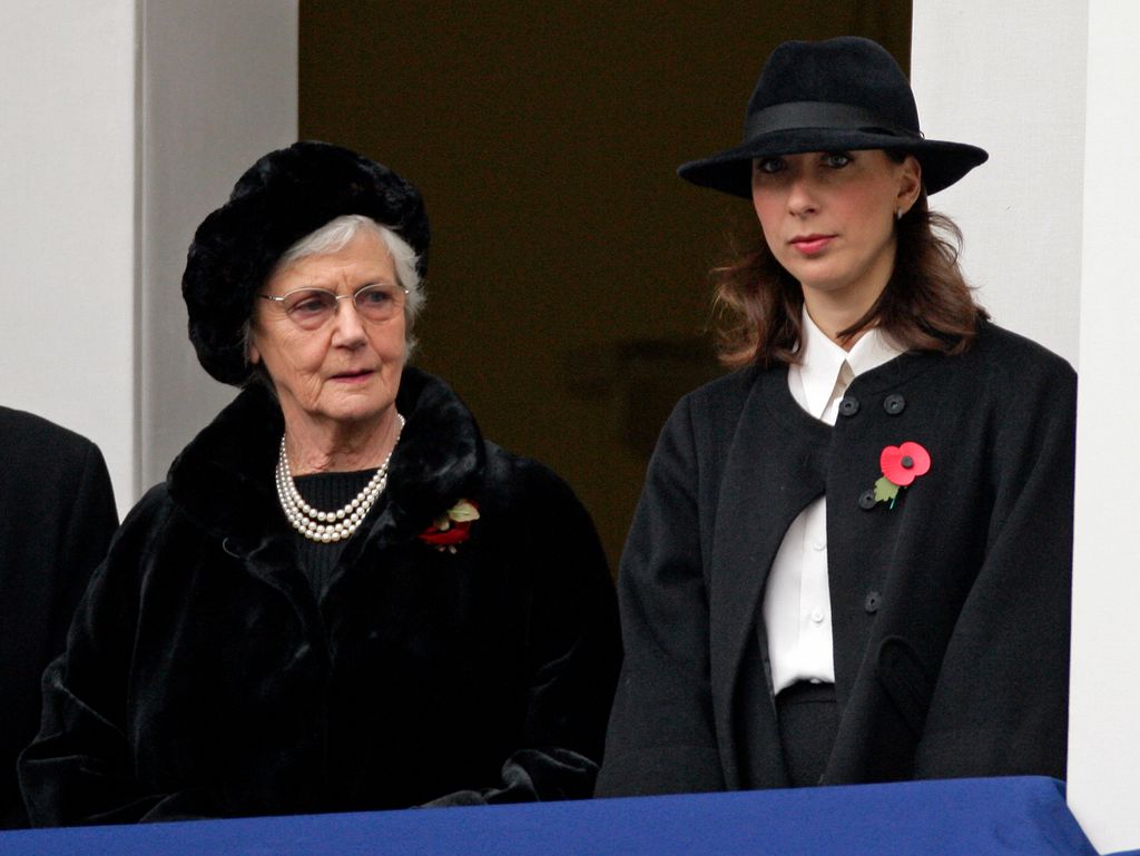 Mary Cameron and Samantha Cameron at the Cenotaph