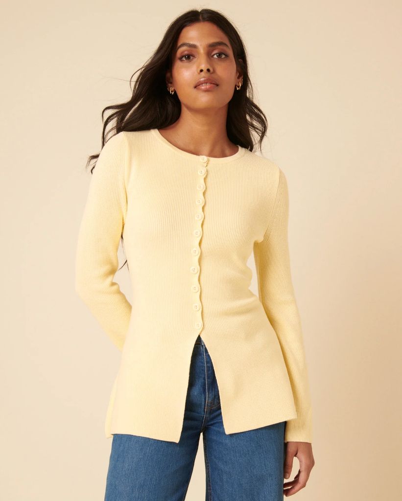 Nobody's Child Butter Yellow Longline Cardigan