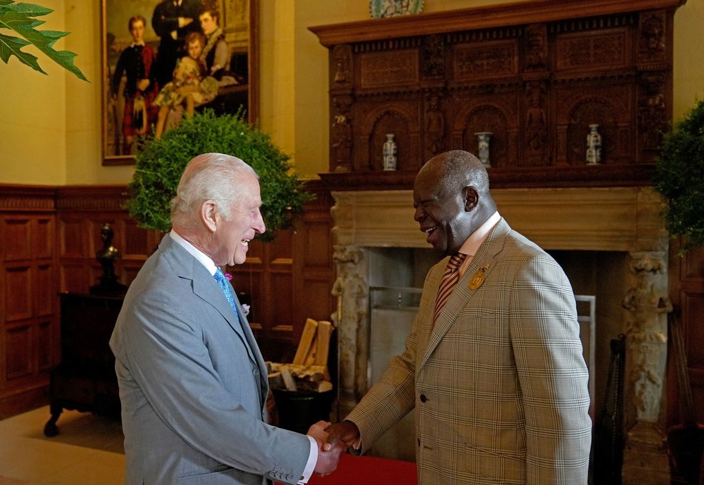 The King shared a warm greeting with Ghana's Asante King, Otumfuo Osei Tutu II