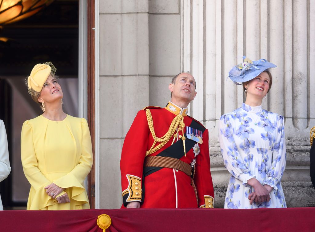 Sophie, Duchess of Edinburgh, Prince Edward, Duke of Edinburgh and Lady Louise Windsor during Trooping the Colour