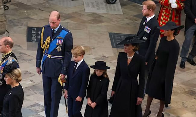 prince george princess c harlotte kate william queen funeral