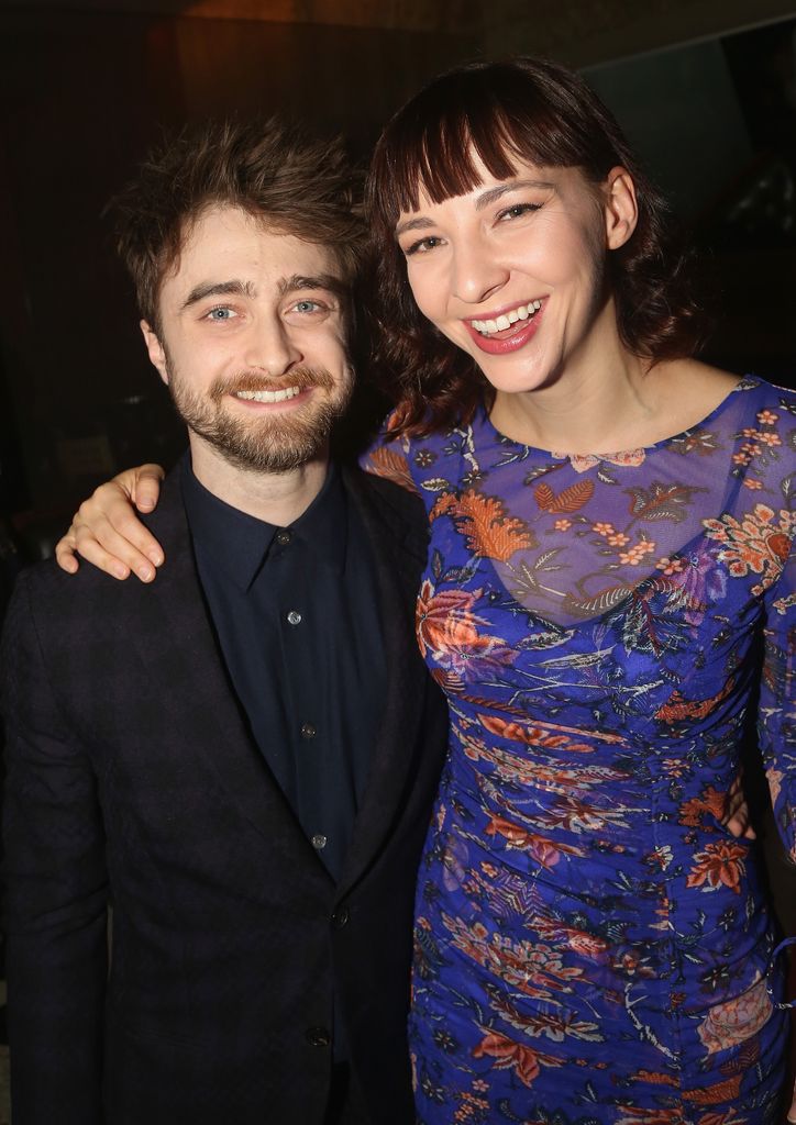 Daniel Radcliffe and girlfriend Erin Darke pose at the opening night after party for the new hit play "The Lifespan of A Fact" on Broadway at Brasserie 8 1/2 on October 18, 2018 in New York City