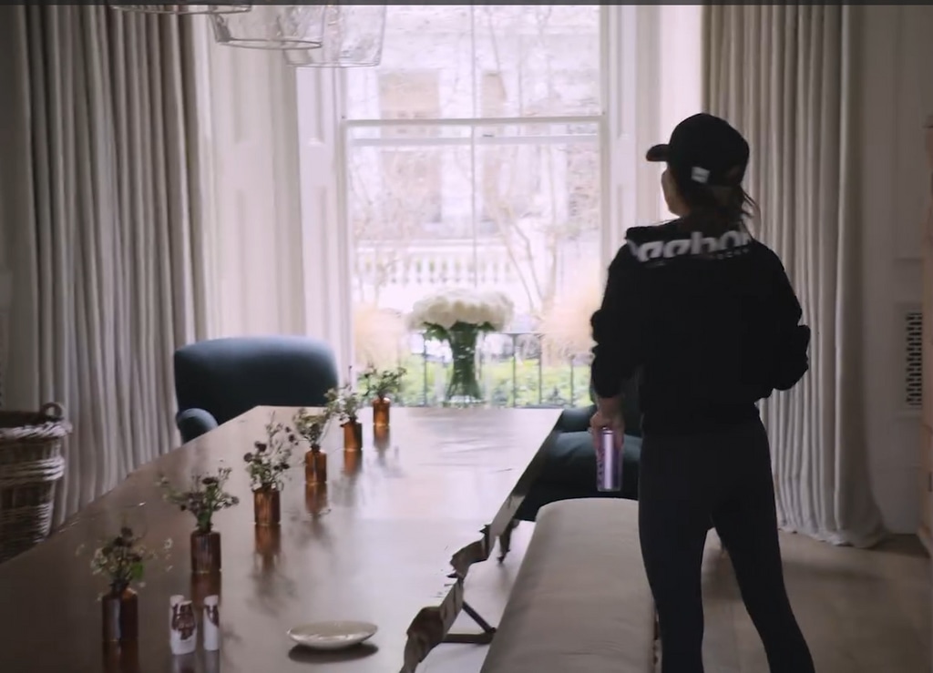 A photo of Victoria beckham's dining room in West London