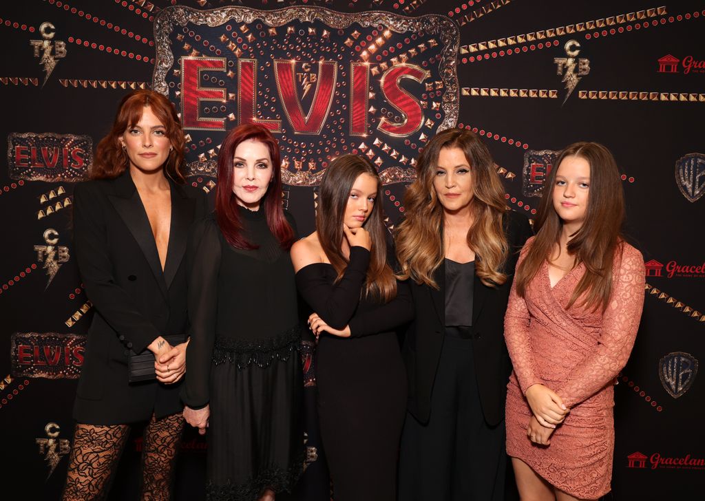 Riley Keough, Priscilla Presley, Harper Vivienne Ann Lockwood, Lisa Marie Presley and Finley Aaron Love Lockwood see at Warner Bros. Special Screening of ELVIS, Memphis, TN - 11 June 2022