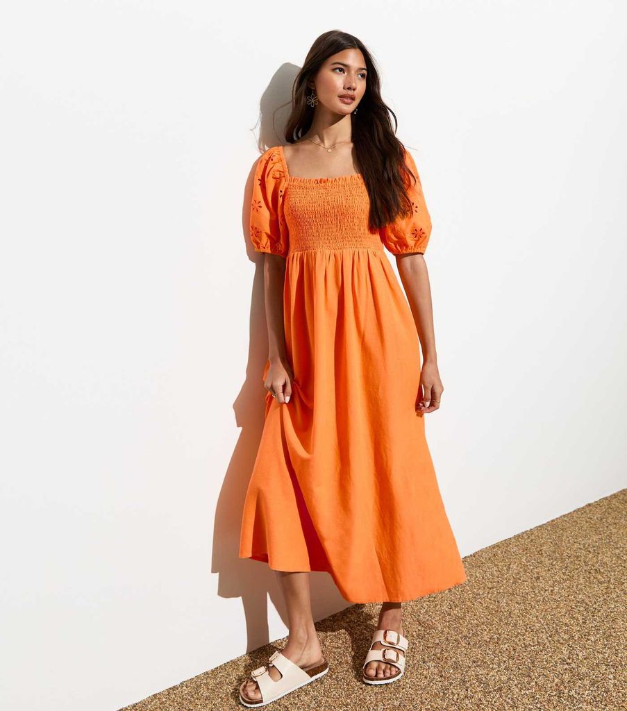 new look orange dress 