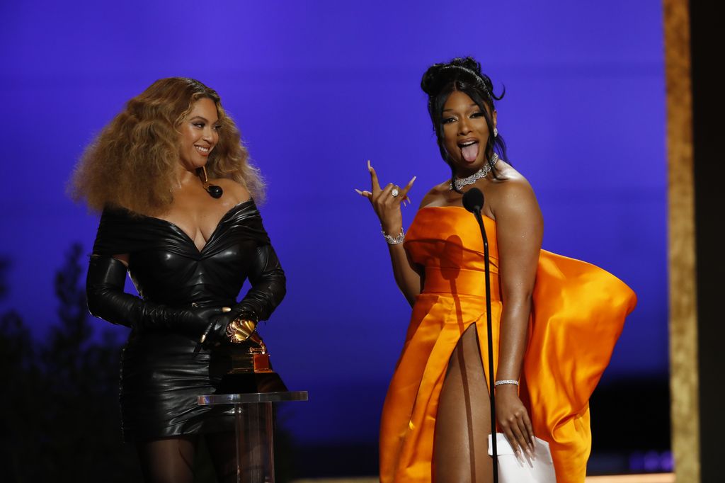 Megan Thee Stallion and Beyonce win the award for Best Rap Song at THE 63rd ANNUAL GRAMMY AWARDS