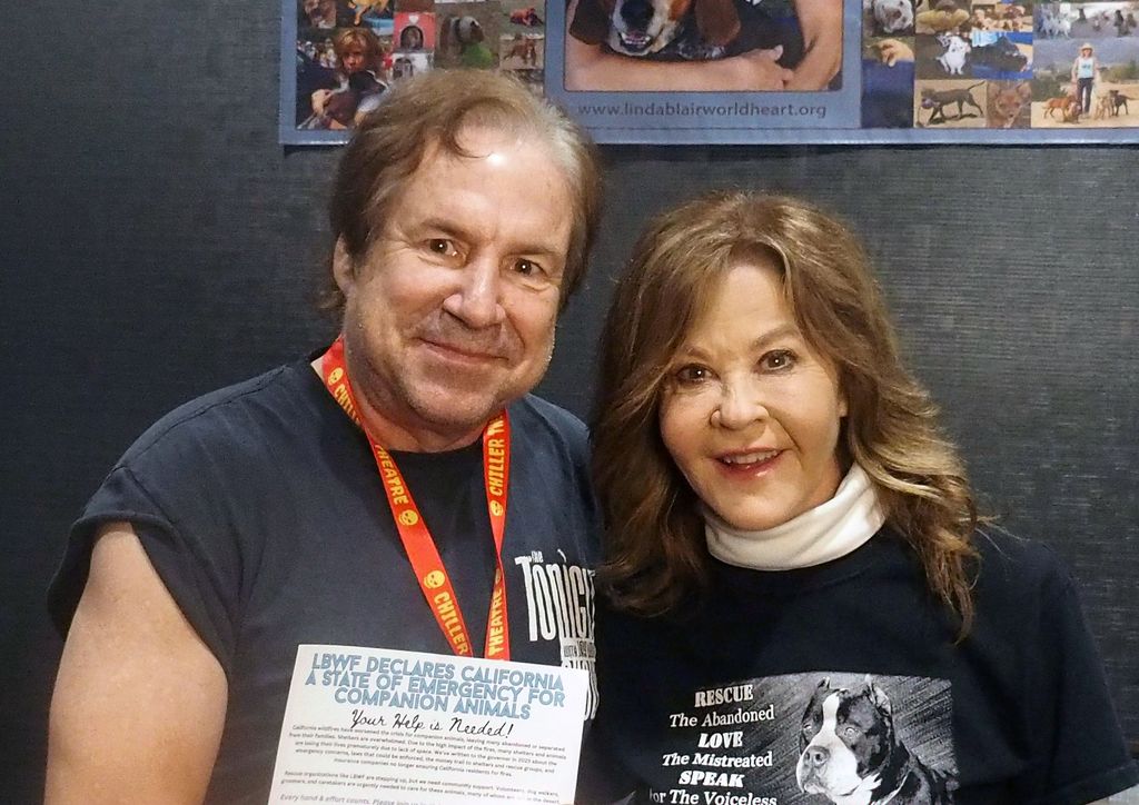 Linda Blair with John Melendez at the Chiller Theatre Expo Spring 2025