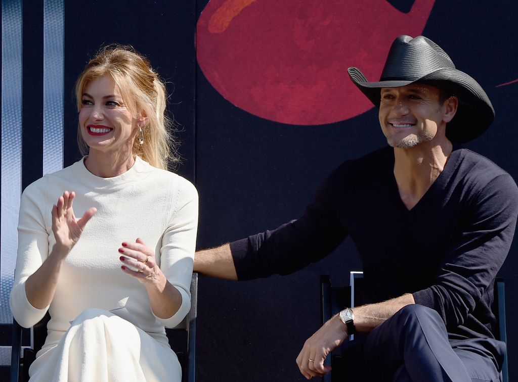 Honorees Faith Hill And Tim McGraw during the Nashville Music City Walk Of Fame Induction Ceremony at Nashville Music City Walk of Fame on October 5, 2016