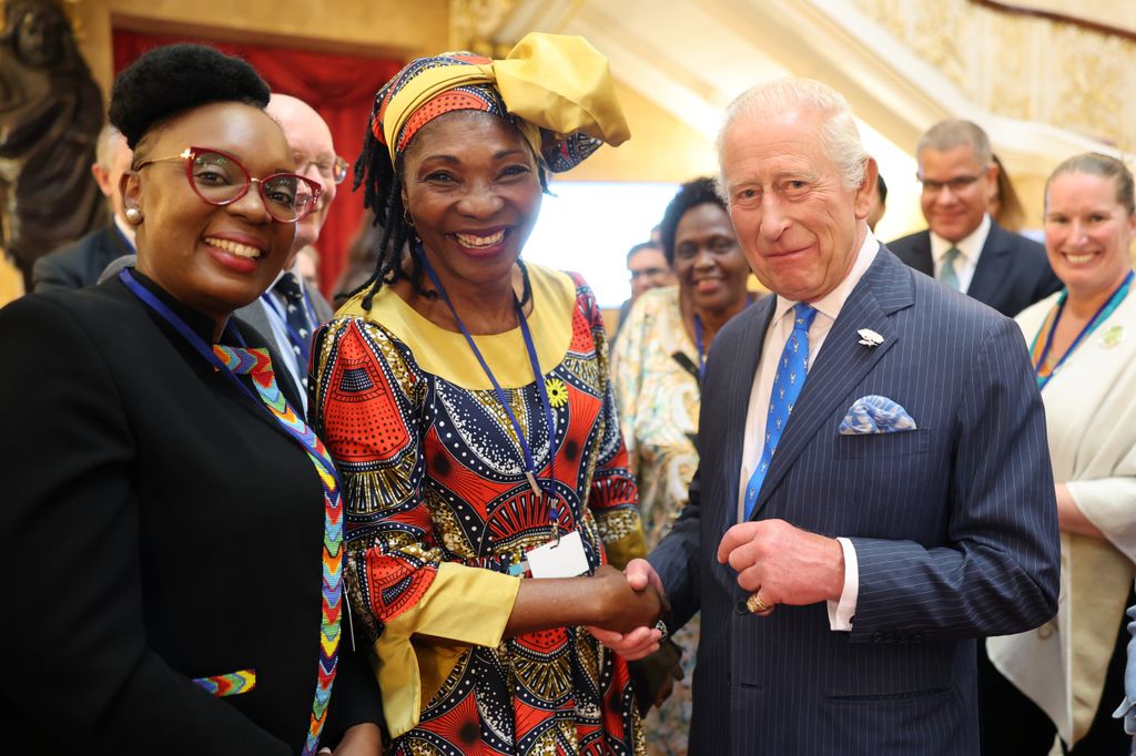 King Charles with a group of women