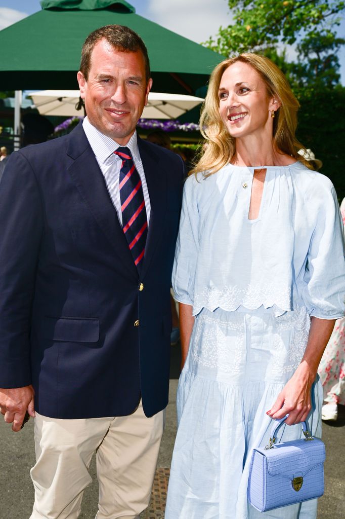 peter phillips at wimbledon with harriet sperling