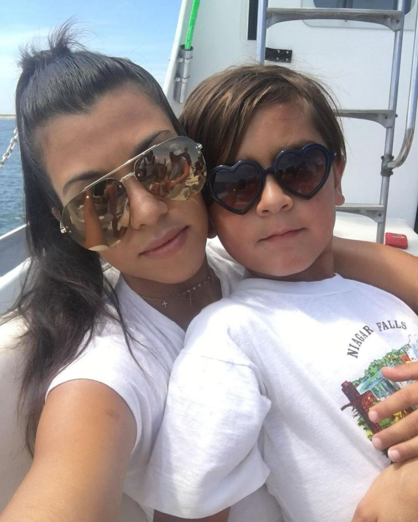 Kourtney Kardashian with her son