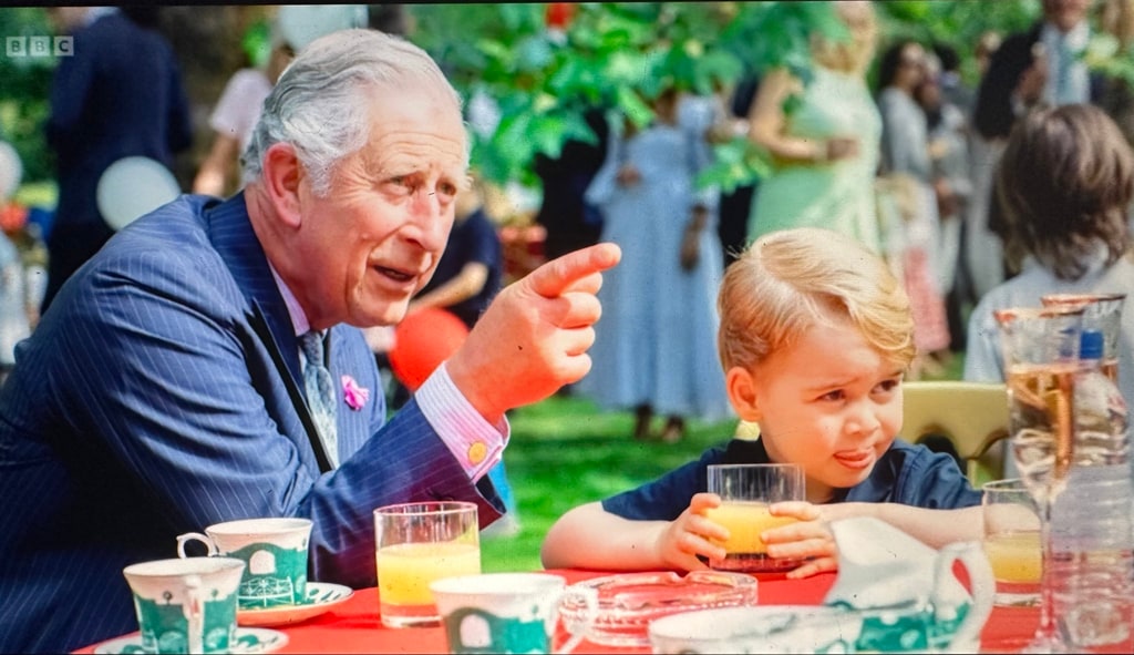 King Charles and Prince George in the sweet previously-unseen moment 