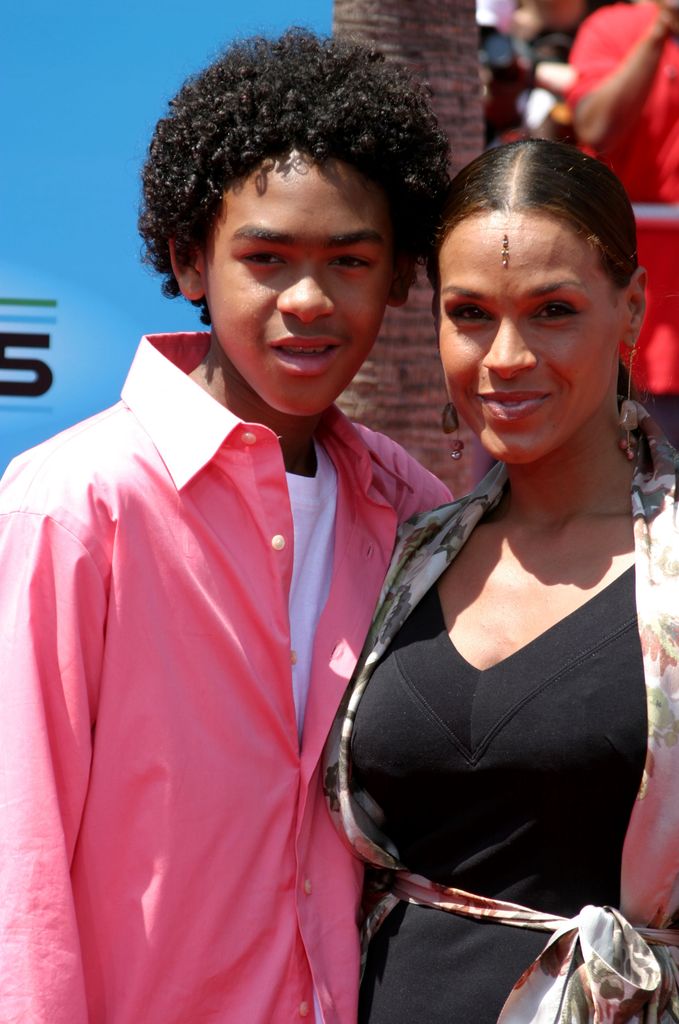 Sheree Smith, ex-wife of Will Smith (r) and son Trey Smith (