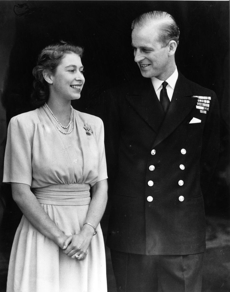 Princess Elizabeth and Prince Philip on their engagement