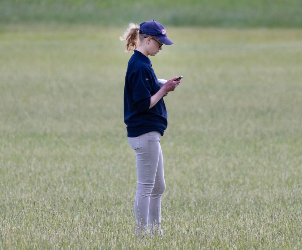 Lady Louise Windsor on her phone