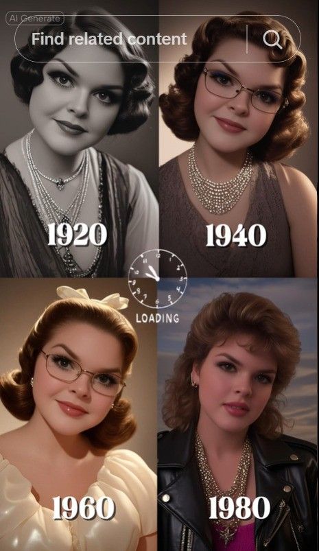 tammy slaton in different decades tiktok filter