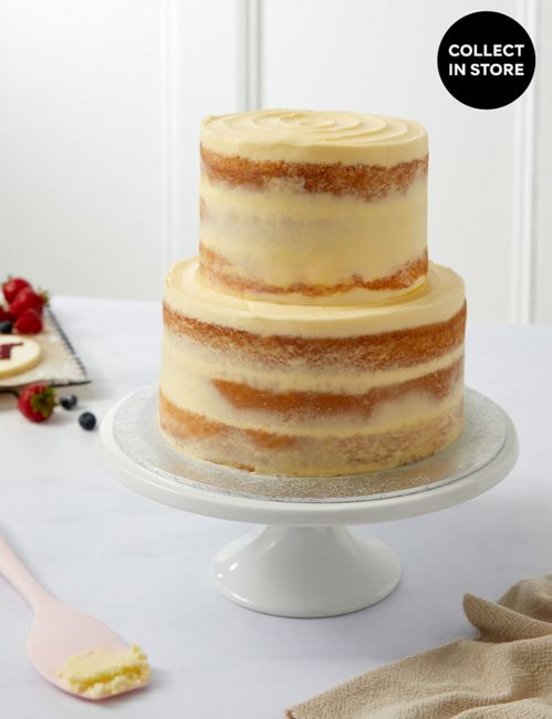 a plain two tier cake