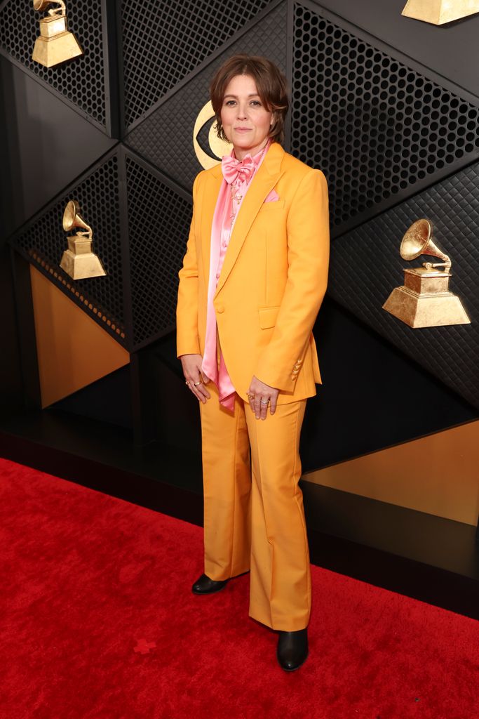 Brandi Carlile arrives at The 66th Annual Grammy Awards, airing live from Crypto.com Arena in Los Angeles, California, Sunday, Feb. 4