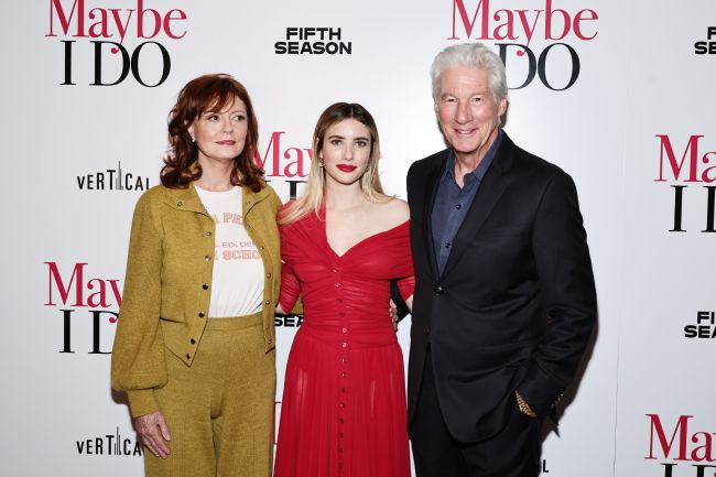 richard gere at the maybe i do premiere with emma roberts and susan sarandon