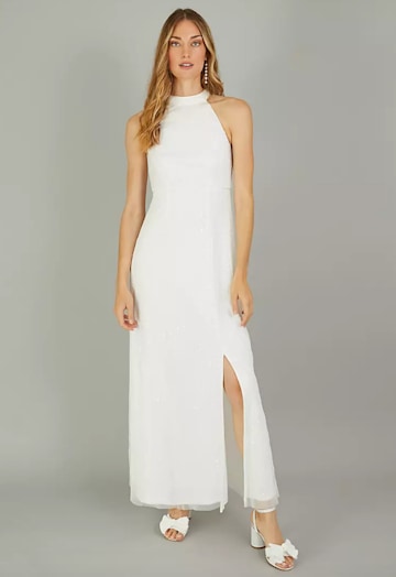 Monsoon halterneck wedding guest dress