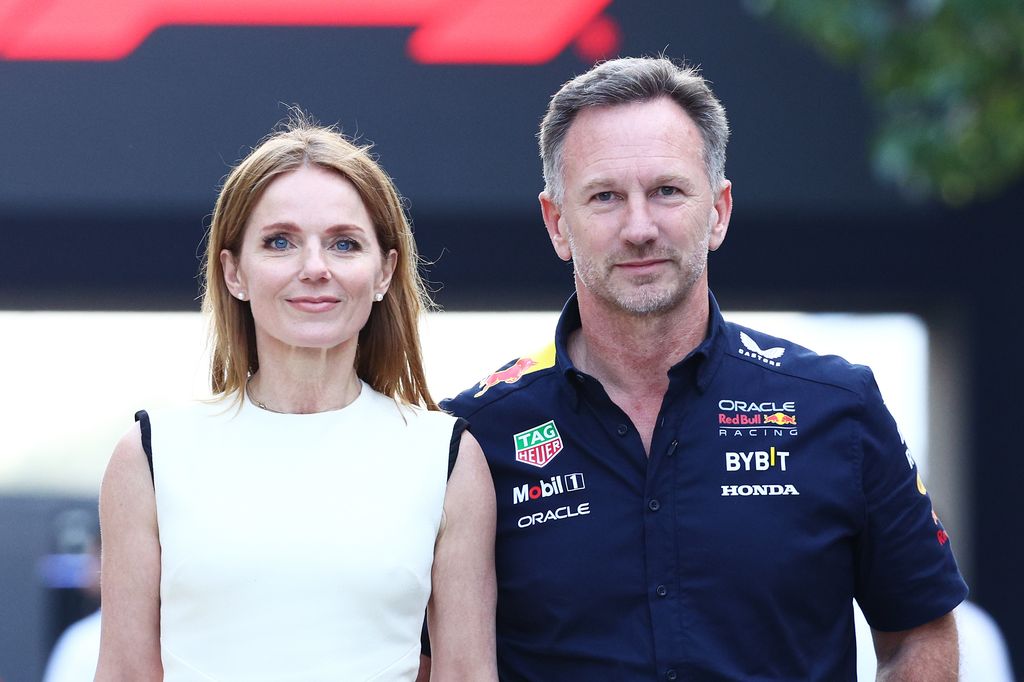 geri horner and christian horner holding hands 