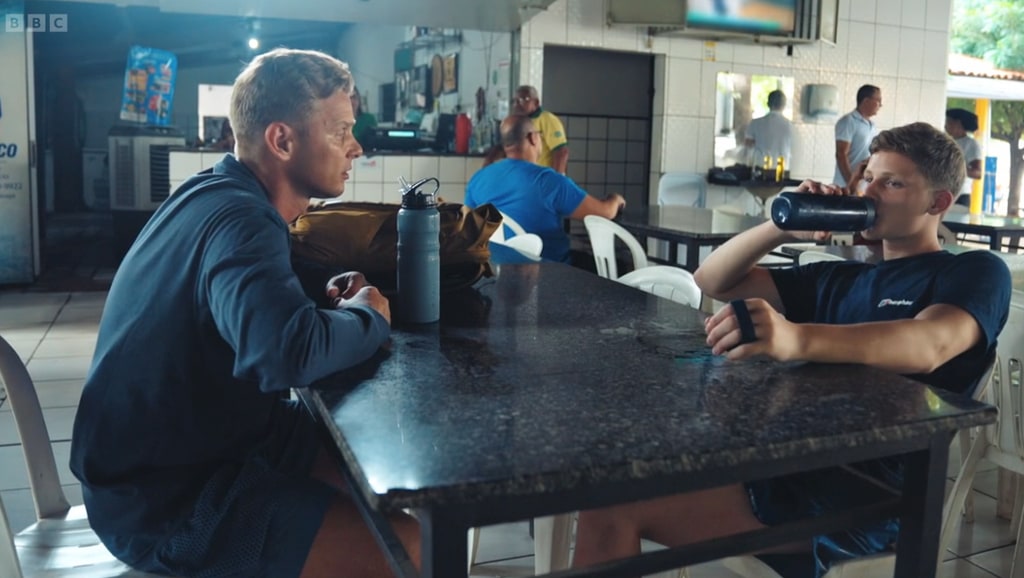 Jeff Brazier and his son Freddy