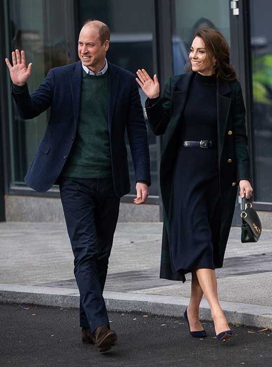 Prince William and Kate arrive at Royal Liverpool University Hospital in 2023