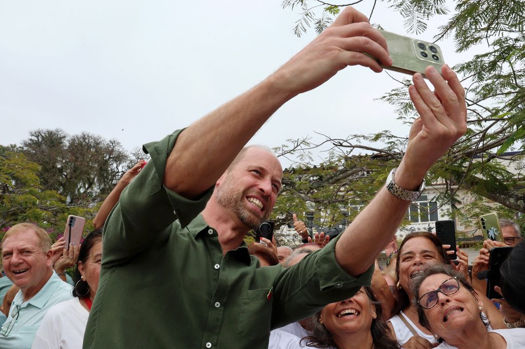 Prince William meets members of the public on a visit to Paqueta Island during day two of his visit to Brazil