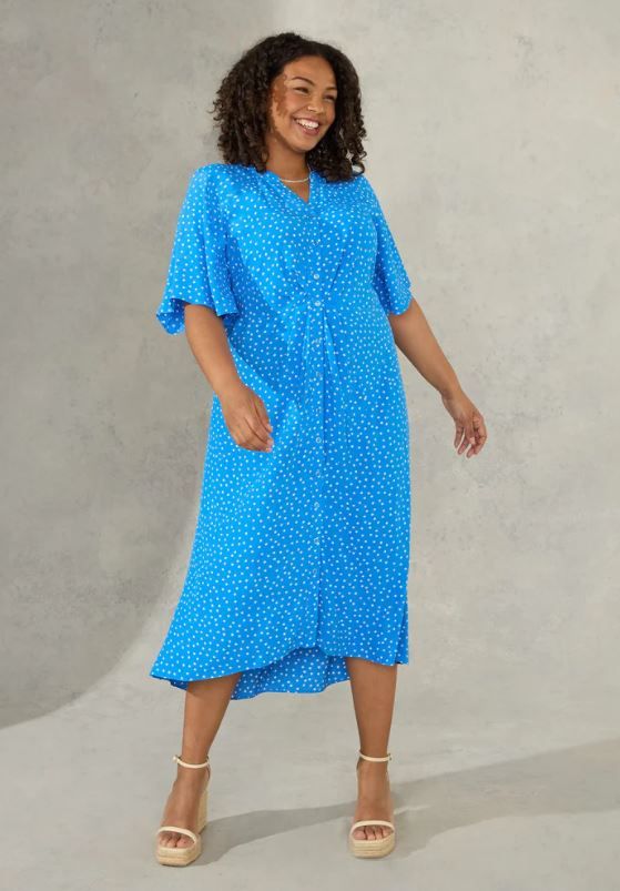 live unlimited blue spot dress 