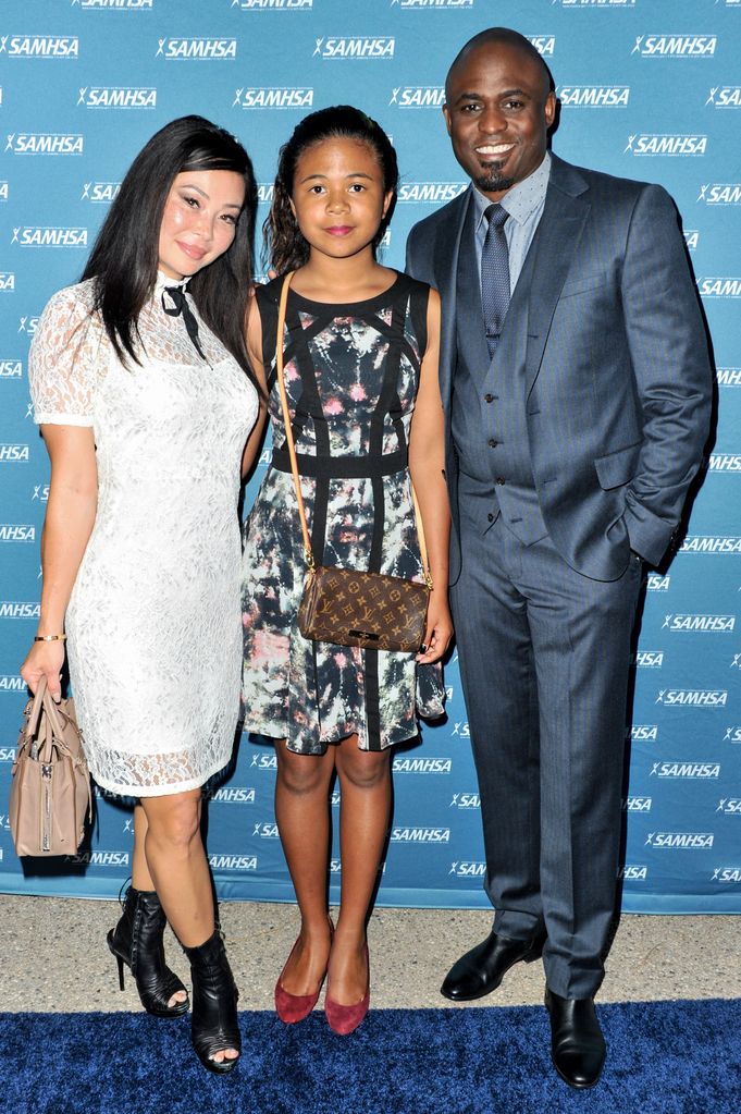 Wayne Brady, daughter Maile Masako Brady and actress Mandie Taketa attend the 10th Annual (SAMHSA) Voice Awards at Royce Hall, UCLA on August 12, 2015 in Westwood, California