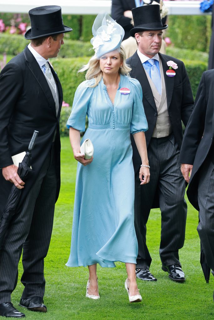 Lindsay Steven and Peter Phillips attended the opening day of Royal Ascot