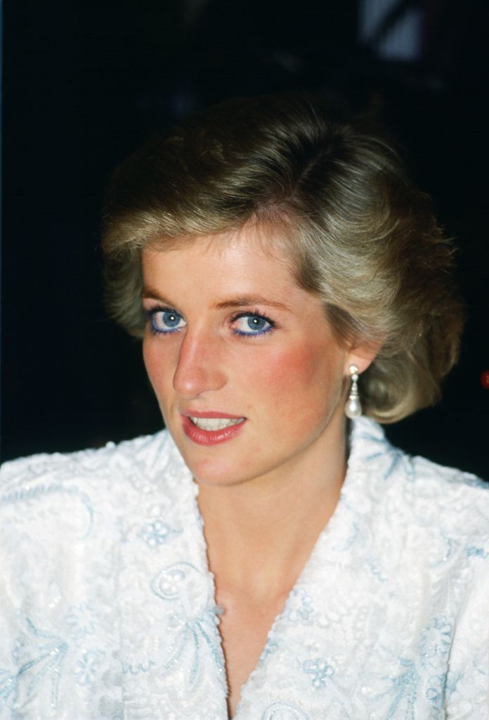 Diana, Princess of Wales with blue eyeliner