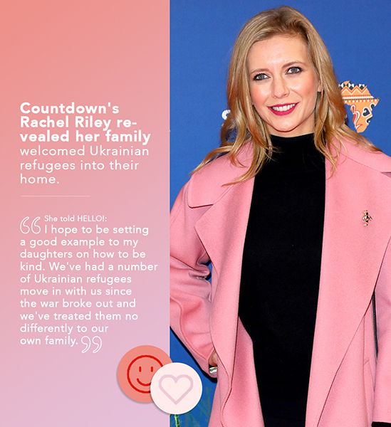 Rachel Riley wows in a pink duster coat