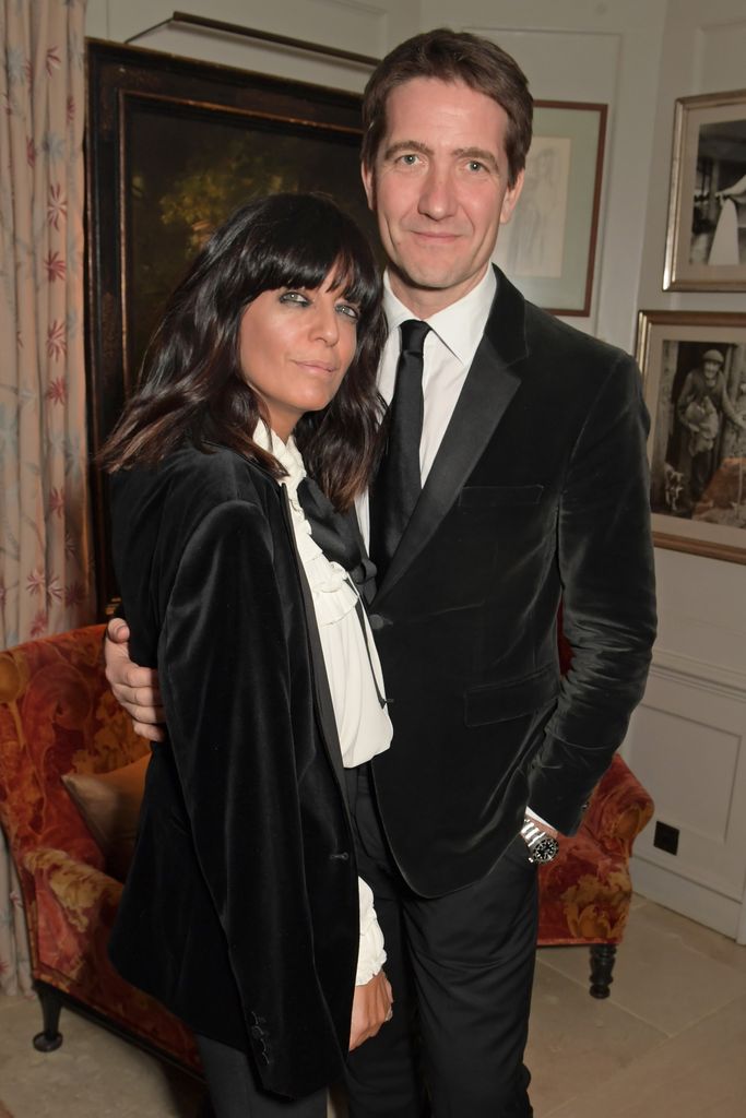 Claudia Winkleman and Kris Thykier attend the Charles Finch & CHANEL Pre-BAFTA Party 