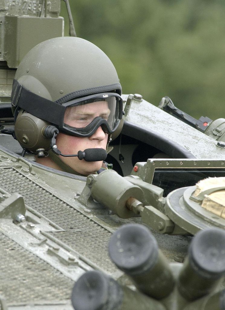  Prince Harry in a Spartan armoured reconnaissance vehicle during training at Bovington in Dorset in 2006