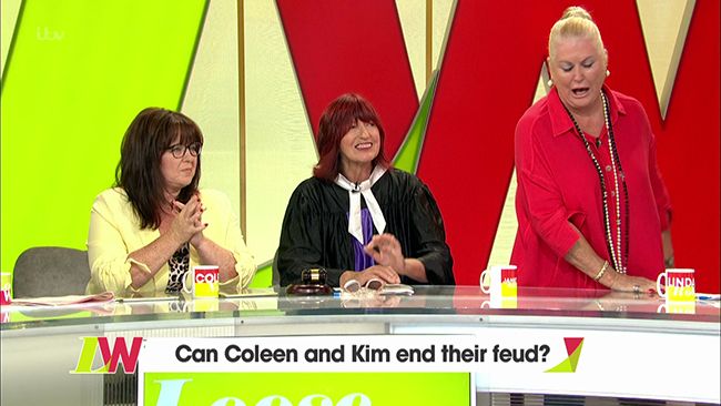 coleen nolan and kim woodburn feud on loose women