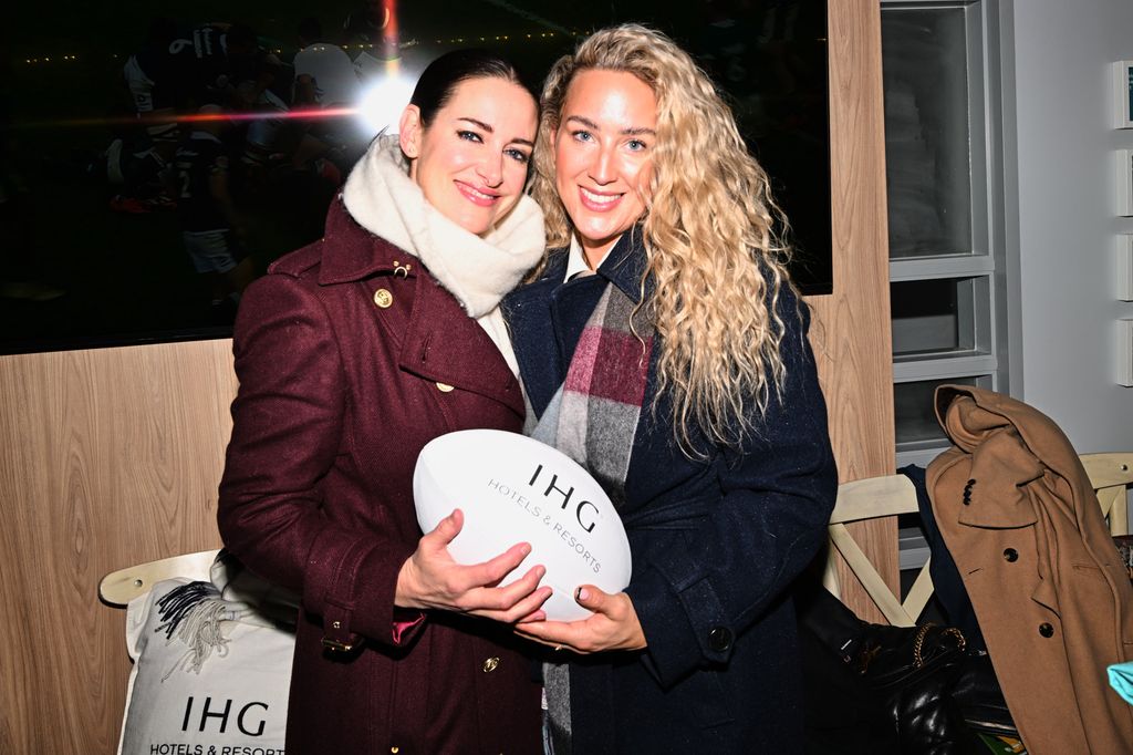 Kirsty Gallacher and Sheli McCoy representing IHG in their VIP hospitality box 
