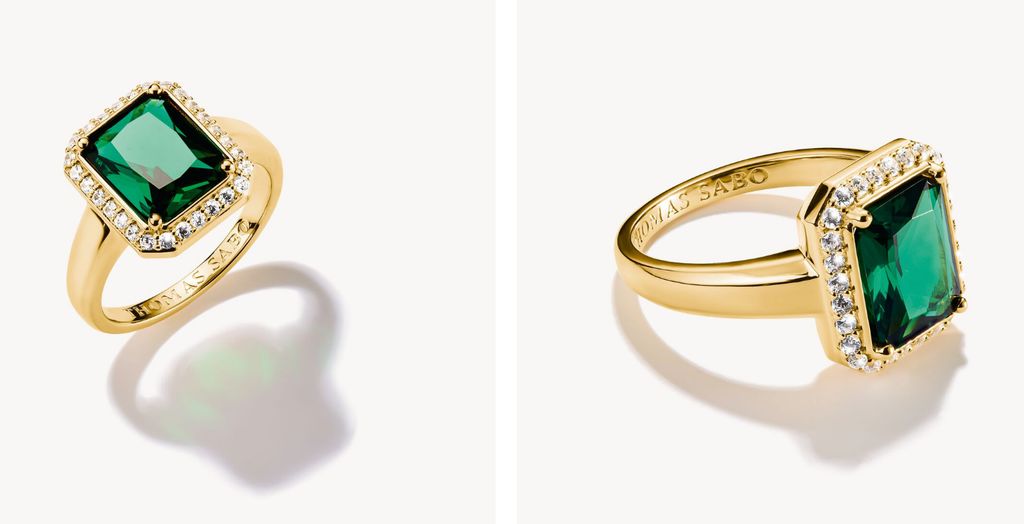 Thomas Sabo Green Octagon Ring