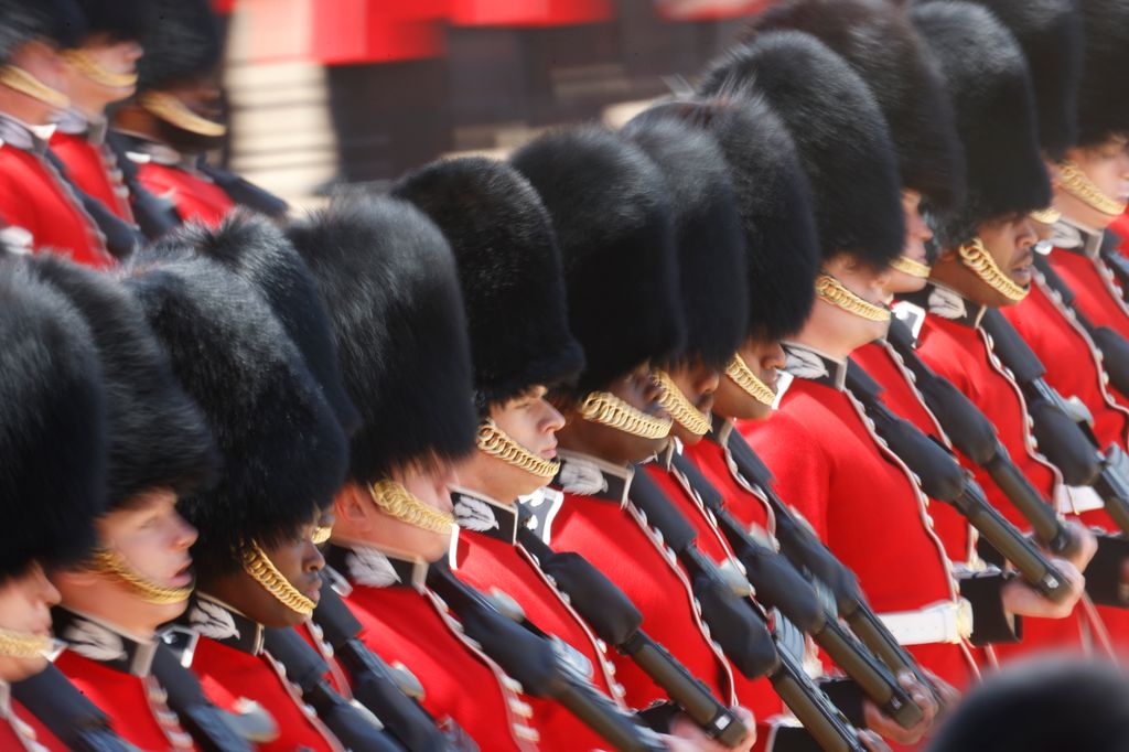 Guards lined up at Trooping the Colour