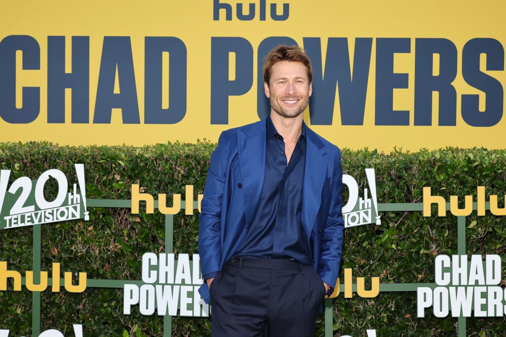 Glen Powell attends the Red Carpet Premiere of Hulu's "Chad Powers" at Rose Bowl Stadium on September 25, 2025 in Pasadena, California
