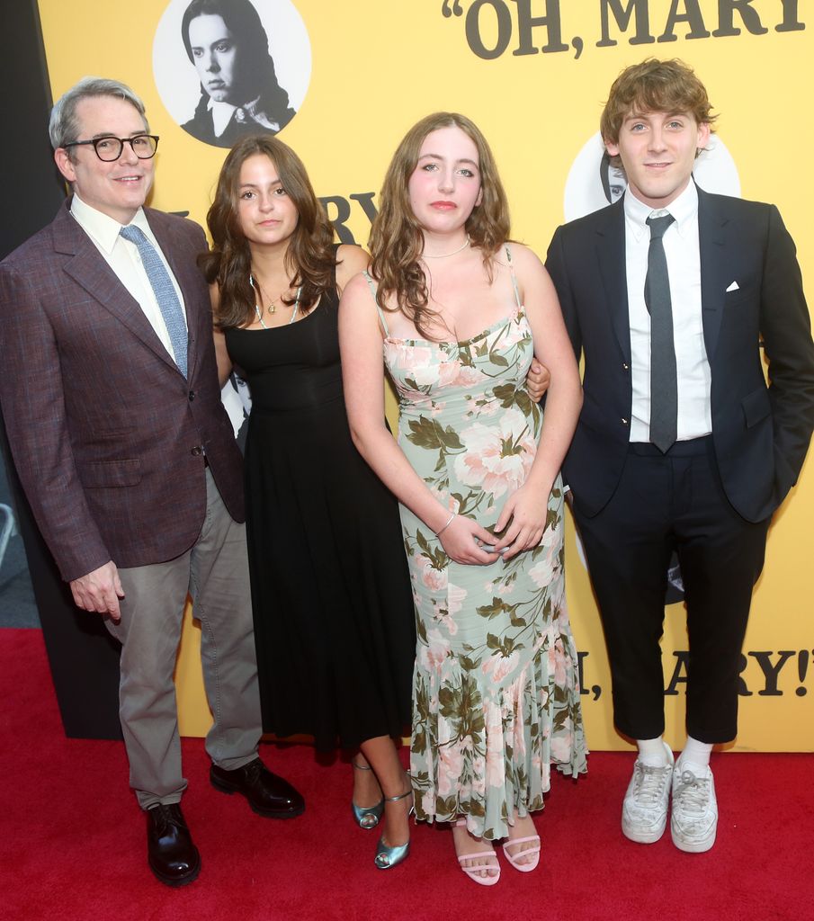 (L-R) Matthew Broderick, Marion Broderick, Tabitha Broderick and James Wilkie Broderick 