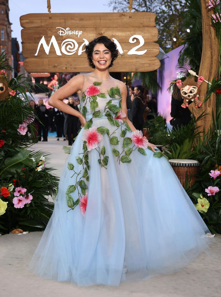 Auli'i Cravalho attends the UK Premiere of Walt Disney Animation Studios' "Moana 2" at Cineworld Leicester Square on November 24, 2024 in London, England. 