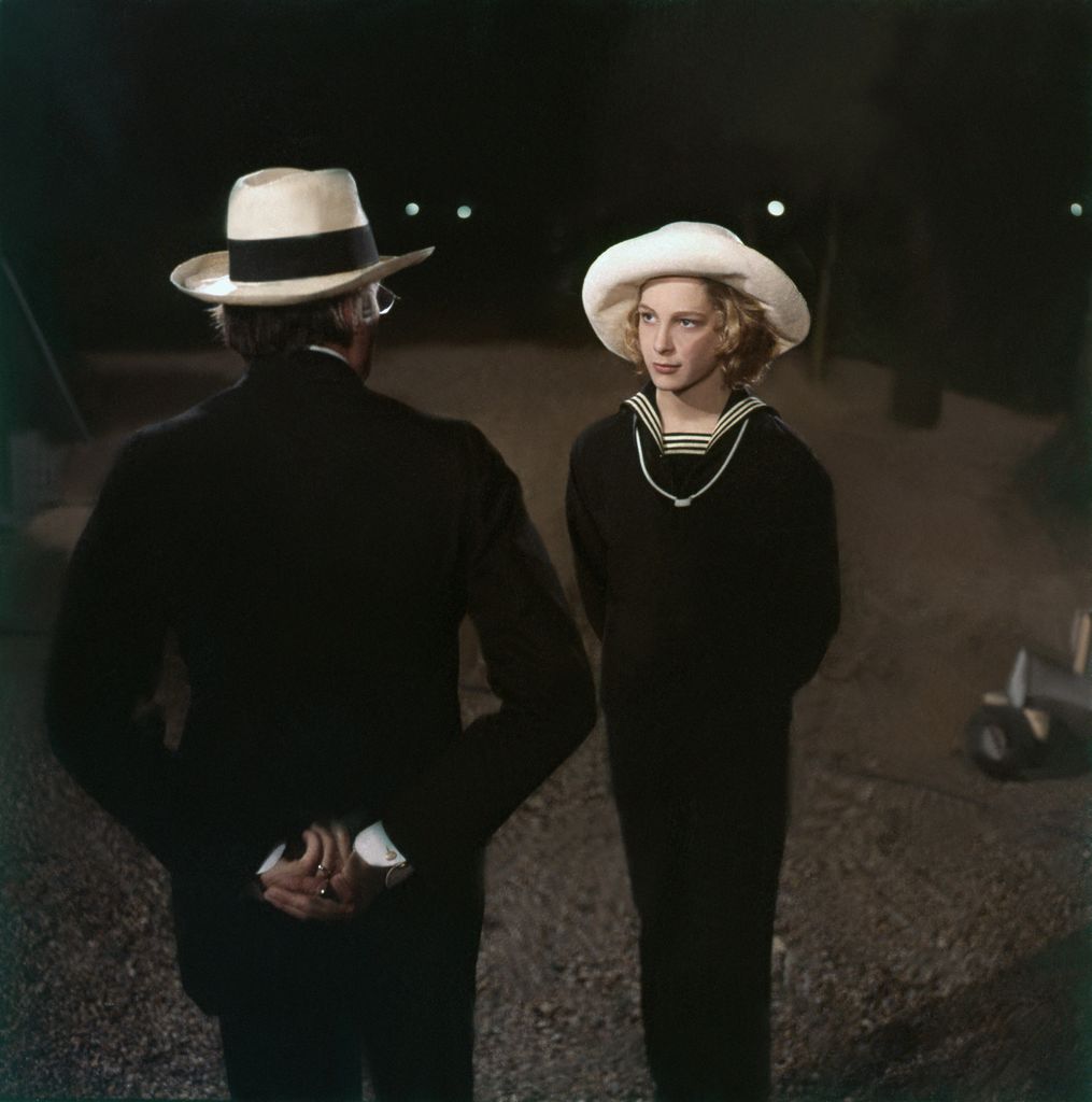 Dirk Bogarde and Bjorn Andresen on the set of Death in Venice