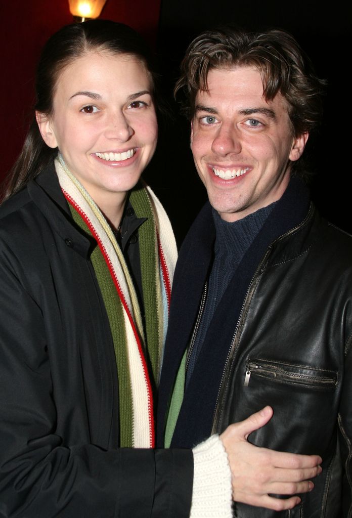 Sutton Foster and Christian Borle during Dreamgirls New York Premiere - Inside Arrivals at The Ziegfeld Theater in New York, NY, United States