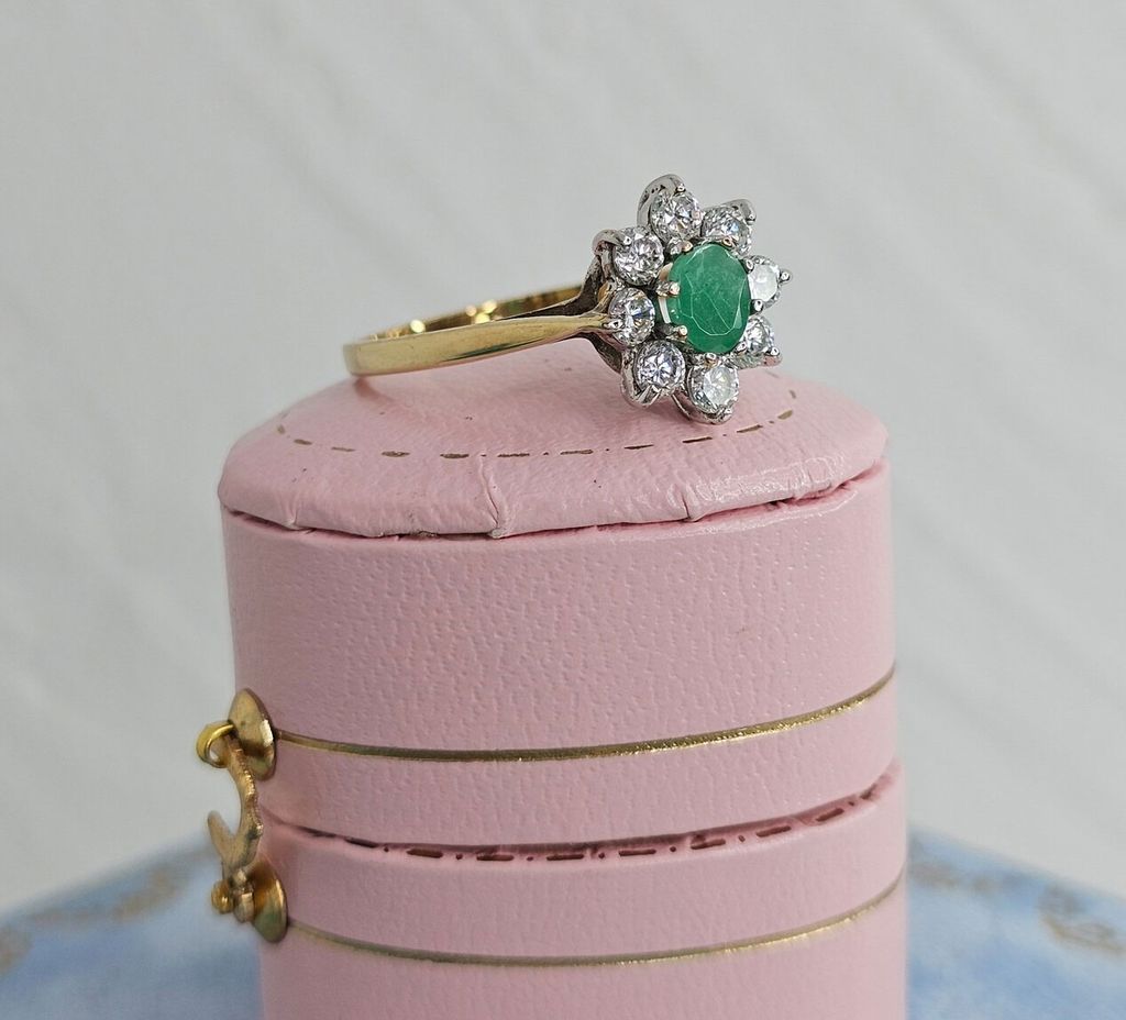 Etsy Emerald Vintage Engagement Ring