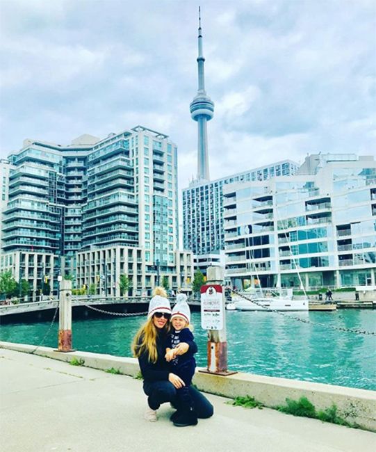 brianne and baby in canada