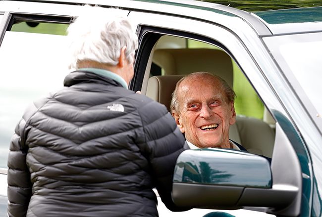 prince philip driving land rover